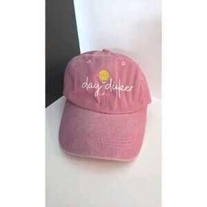 NWOT Ball Cap Pink Pickleball One size 100% Cotton Adjustable Day Dinker Funny